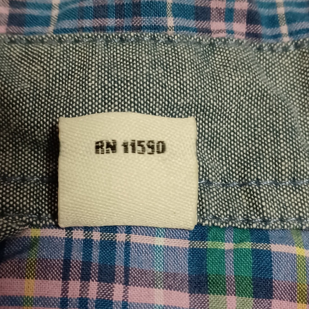 Weatherproof Shirt Mens XXL Blue Plaid Vintage Short Sleeve Button Down Pocket - Picture 9 of 13